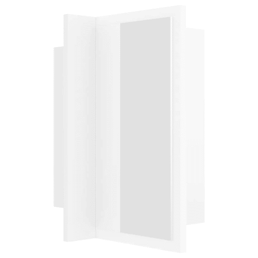 vidaXL Armário espelhado casa de banho LED 40x12x45 cm acrílico branco