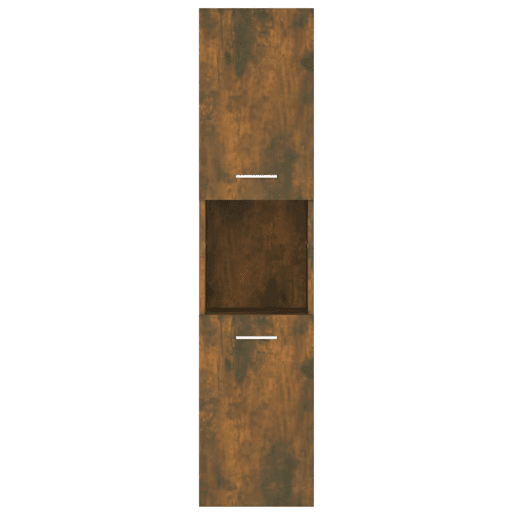 vidaXL Armário de casa de banho 30x30x130 cm madeira carvalho fumado vidaXL Armário de casa de banho 30x30x130 cm madeira carvalho fumado