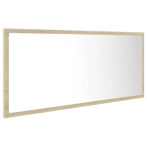 vidaXL Espelho casa banho c LED 100x8,5x37cm acrílico carvalho sonoma