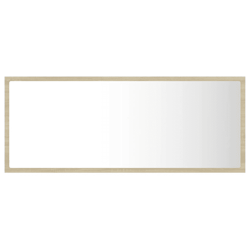 vidaXL Espelho casa banho c LED 100x8,5x37cm acrílico carvalho sonoma