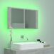 Armario espejo baño luz LED acrílico 80 Armario espejo baño luz LED acrílico 80 Gris Claro