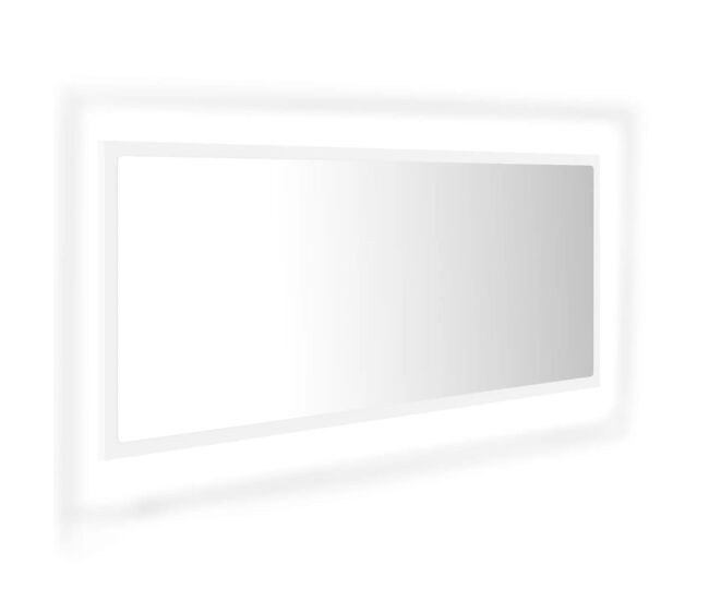 Vidaxl espejo de baño led acrílico blanco 100x8,5x37 cm