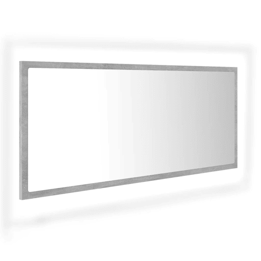vidaXL Espelho casa de banho cLED 100x8,5x37cm acrÃlico cinza cimento vidaXL Espelho casa de banho cLED 100x8,5x37cm acrÃlico cinza cimento