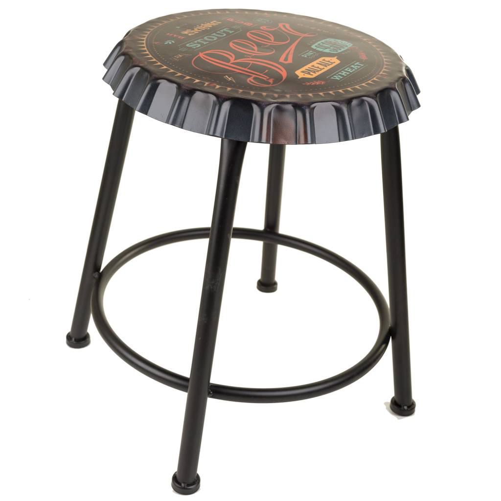 Taburete redondo de metal