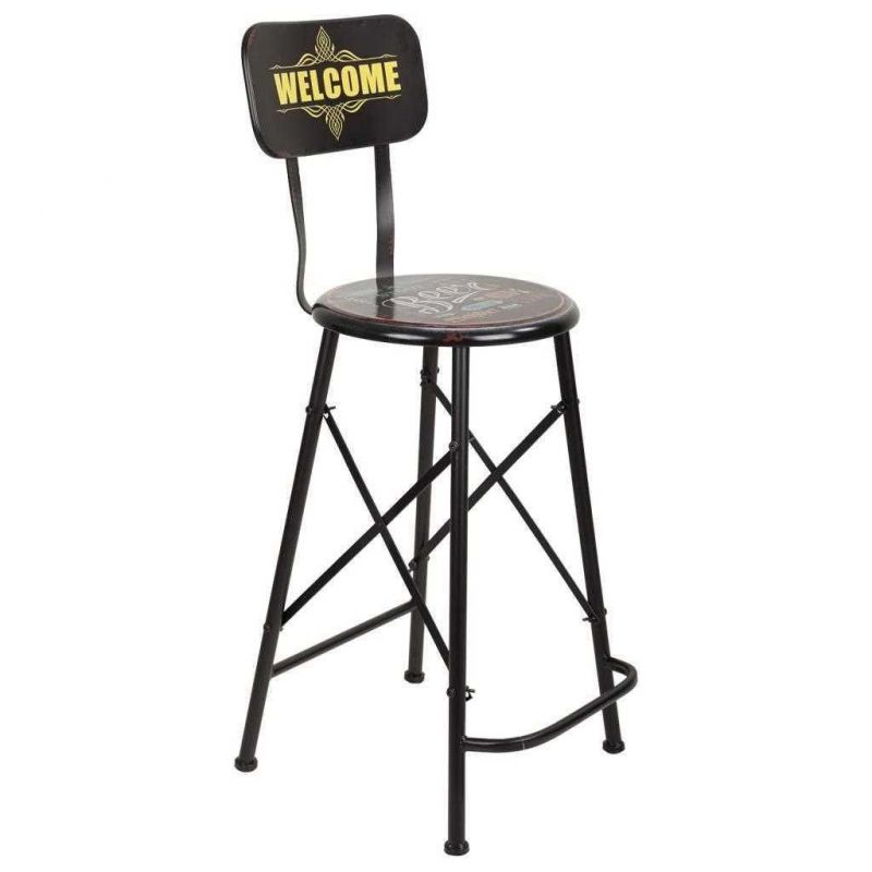 Taburete alto de metal