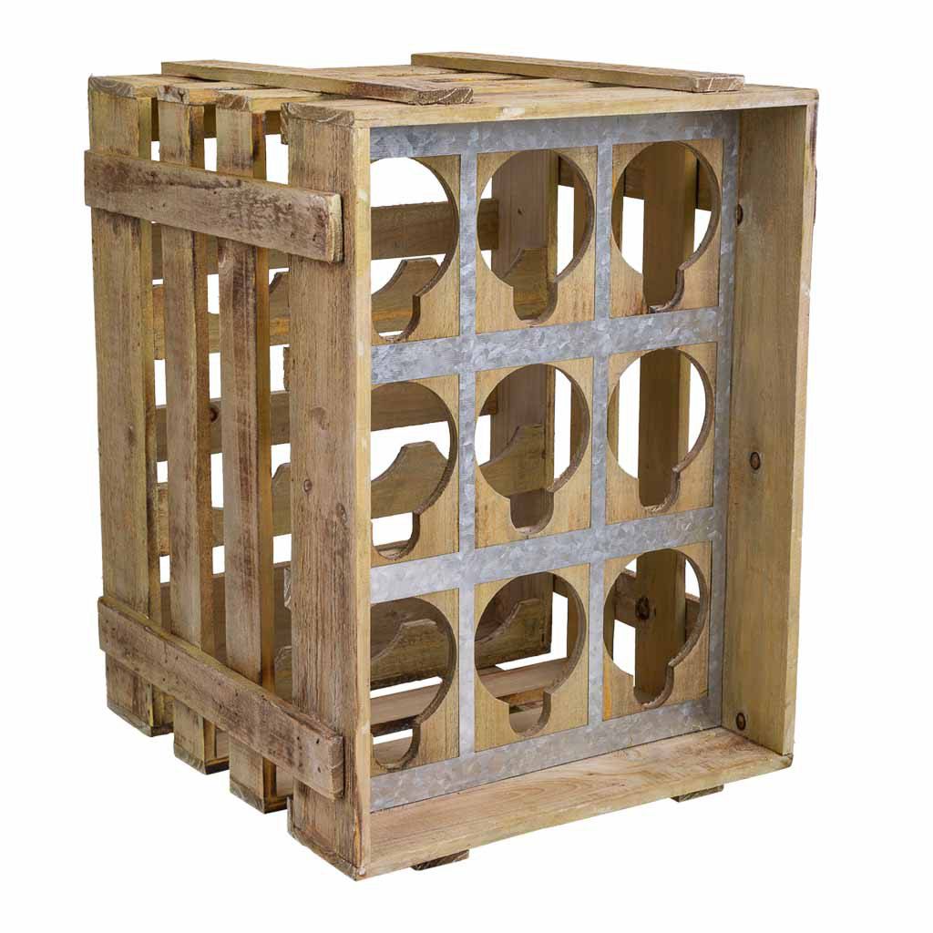 Cajón botellero de madera