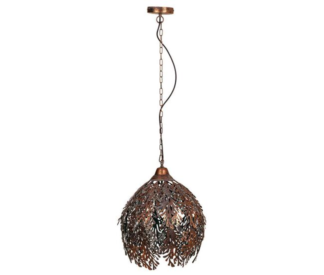 Lámpara de techo de metal dorada 41x41x54/115