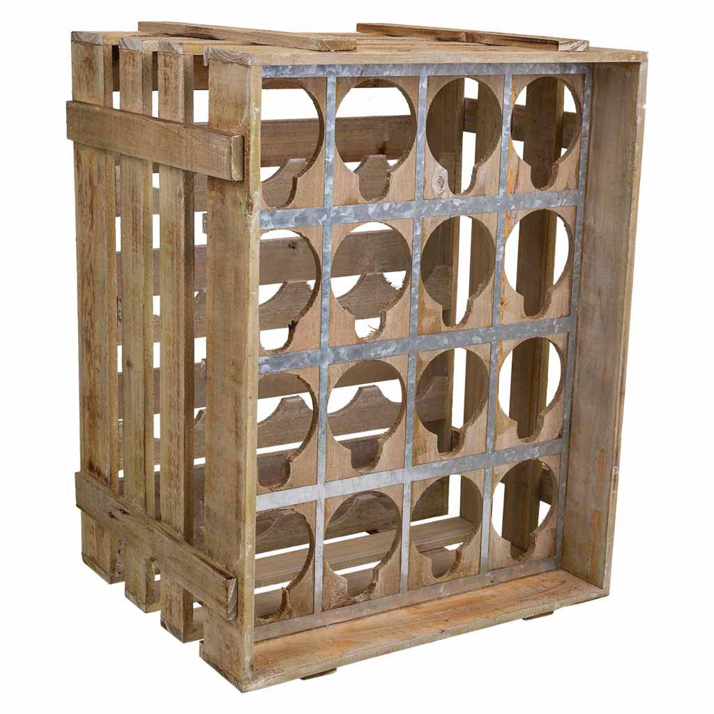 Cajón botellero de madera