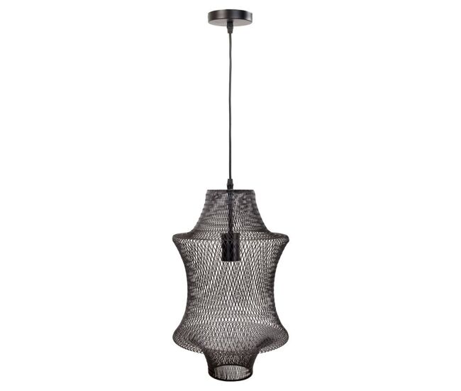 Lámpara de techo de metal negra 29x29x40/120