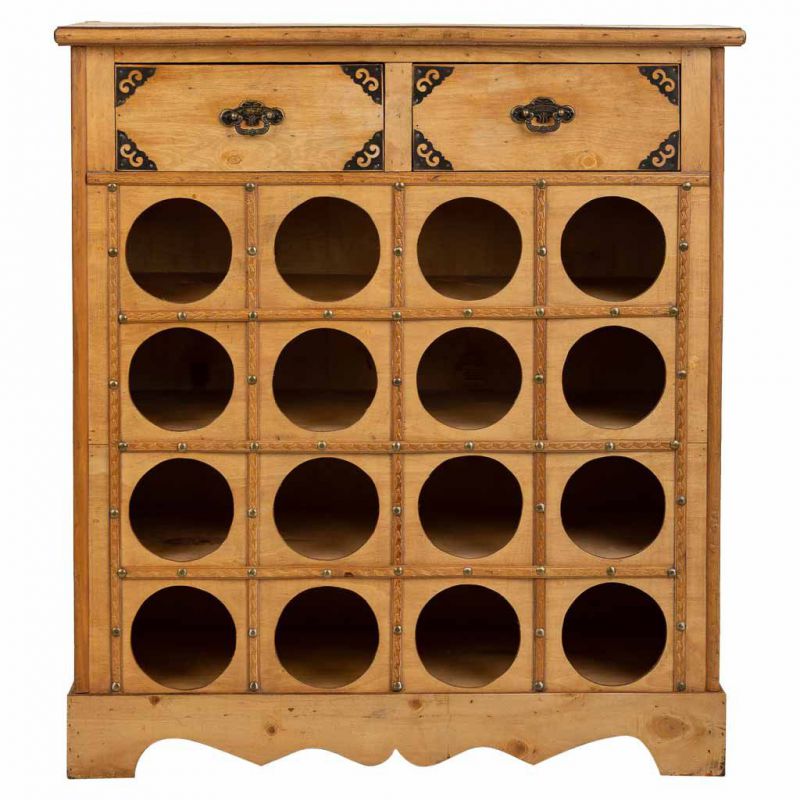 Mueble botellero de madera