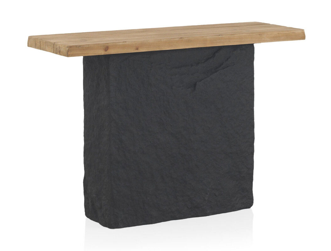 Consola con muelle de madera y base de poliresina mgo