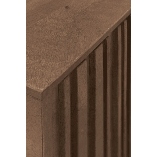 Aparador 4 Portas Laminadas Madeira Maciça De Manga, Base Metal