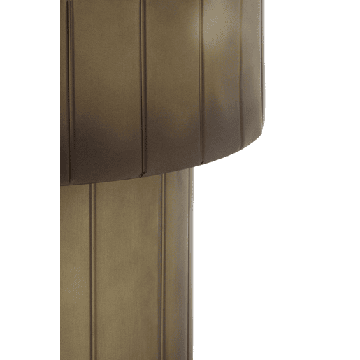 Mesa Auxiliar Em Metal Dourado