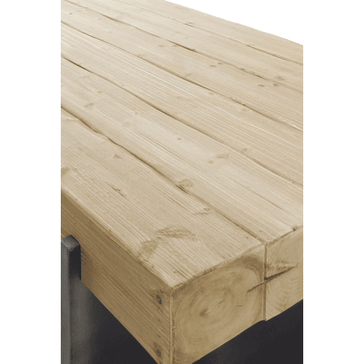 Mesa folheado de abeto Com Pernas Lacadas De Cor Metálica