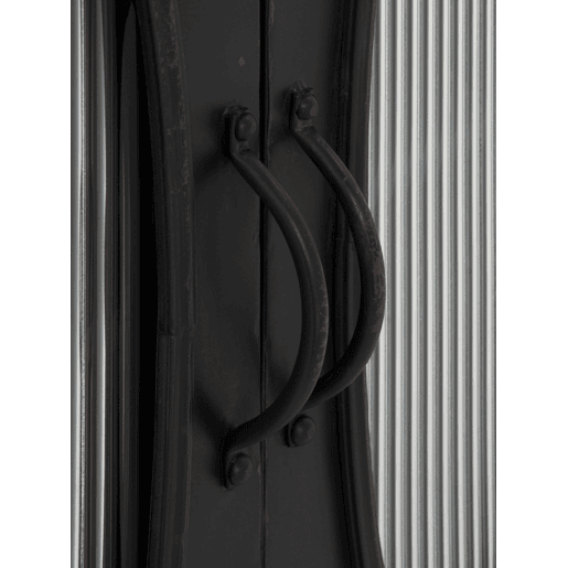 Aparador Com Estrutura Metálica, Portas De Vidro Oval