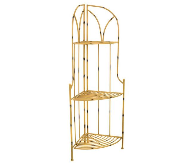 Estantería de forja amarilla 48x35x120