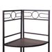 Estantería rinconera de madera y metal Estantería rinconera de madera y metal Negro
