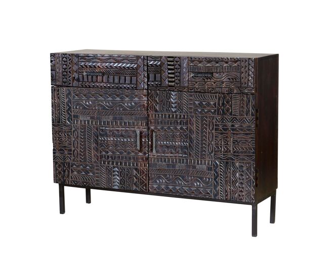 Consola madera de mango en nogal oscuro Marrón.Giner y Colomer 77x40x100