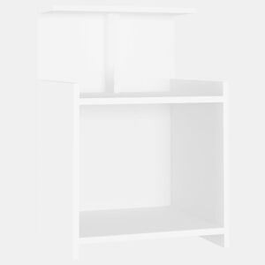 vidaXL Mesa de cabeceira 40x35x60 cm derivados de madeira branco