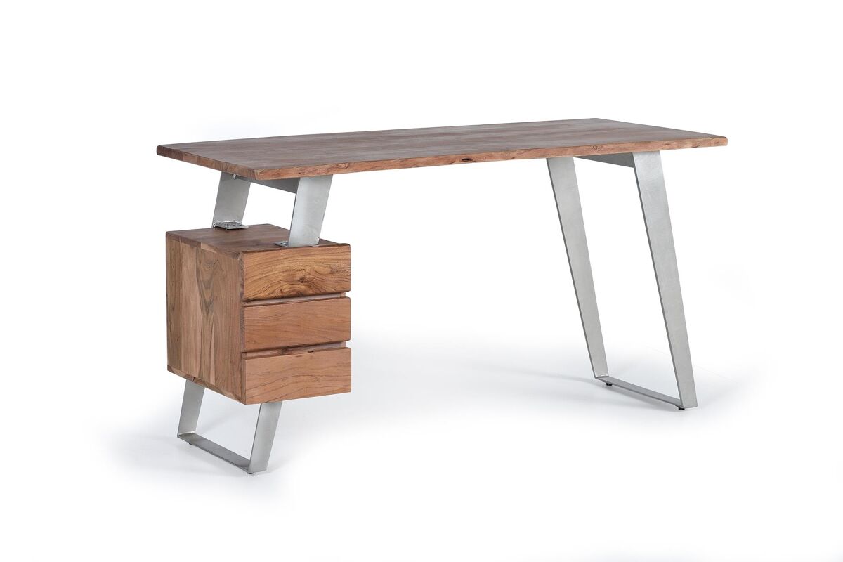 Escritorio madera acacia y metal  .Giner y Colomer