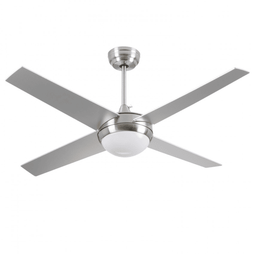 Ventilador de Teto com Luz 4 Lâminas 56W 6 Velocidades Montana Silver Thinia Home