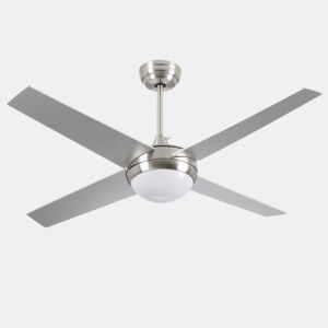 Ventilador de Teto com Luz 4 Lâminas 56W 6 Velocidades Montana Silver Thinia Home
