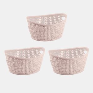 Kit 3 Cestos Ovais 1,5 Litro 7house