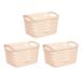 Kit 3 Cestas Medianas Rectangulares 7house Kit 3 Cestas Medianas Rectangulares 7house Beige