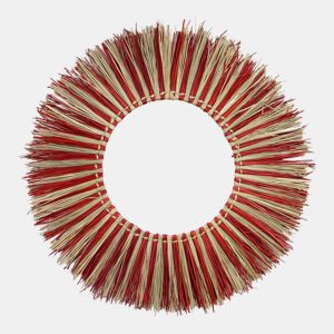 Espelho de parede redondo de algas marinhas Meer Vermelho Ø76cm Thinia Home