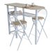Conjunto Mesa de Cocina Bar con 4 estantes + 2 Taburetes Plegables Conjunto Mesa de Cocina Bar con 4 estantes + 2 Taburetes Plegables Topo