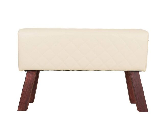 Taburete tapizado beige 72x30x47h
