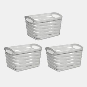 Kit de 3 Cestos Retangulares Médios 1,5 Litro 7house