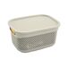 Cesta Mediana Rectangular con Tapa 7house Cesta Mediana Rectangular con Tapa 7house Beige