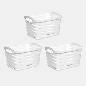 Kit de 3 Cestos Retangulares Médios 1,5 Litro 7house