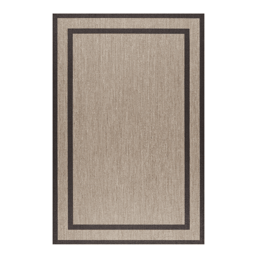Tapete de vinil Deblon, tapete de PVC antiderrapante, interior e exterior Rectângulos Castanho 140 x 200 cm