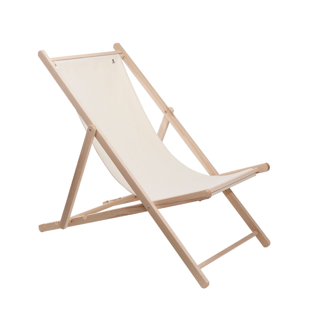 Hamaca de madera de haya plegable sin brazos estructura sin barniz lona color crudo scalpers