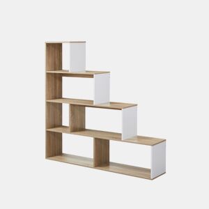 Estante Stairs (Carvalho Claro, Branco)