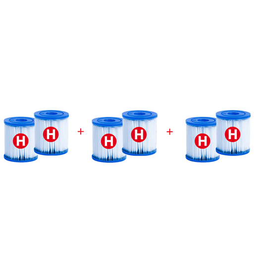 Pack de 6 filtros para bombas de filtragem tipo h Pack de 6 filtros para bombas de filtragem tipo h