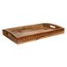 Bandeja de madera pintado artesanal Bandeja de madera pintado artesanal Natural/ Blanco