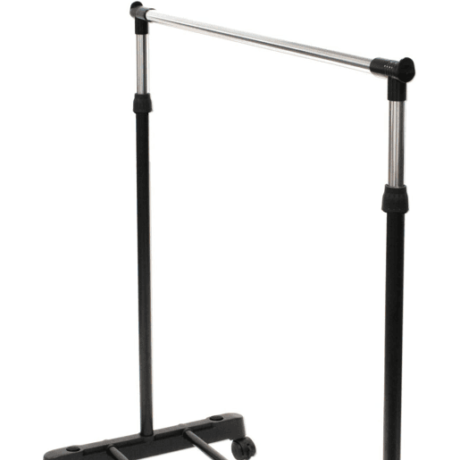 Cabide de metal básico burro com rodas Nyana Home 92x75x42cm extensível até 155cm