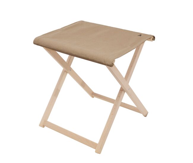 Taburete director plegable fabricada en madera de haya estructura sin barniz de primera calidad , lona piedra scalpers