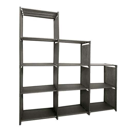 Estante de Armazenamento 2|3|4 Pisos 12 Furos PVC e Tecido Nyana Home 123x125x29 cm