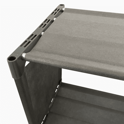Estante de Armazenamento 2|3|4 Pisos 12 Furos PVC e Tecido Nyana Home 123x125x29 cm