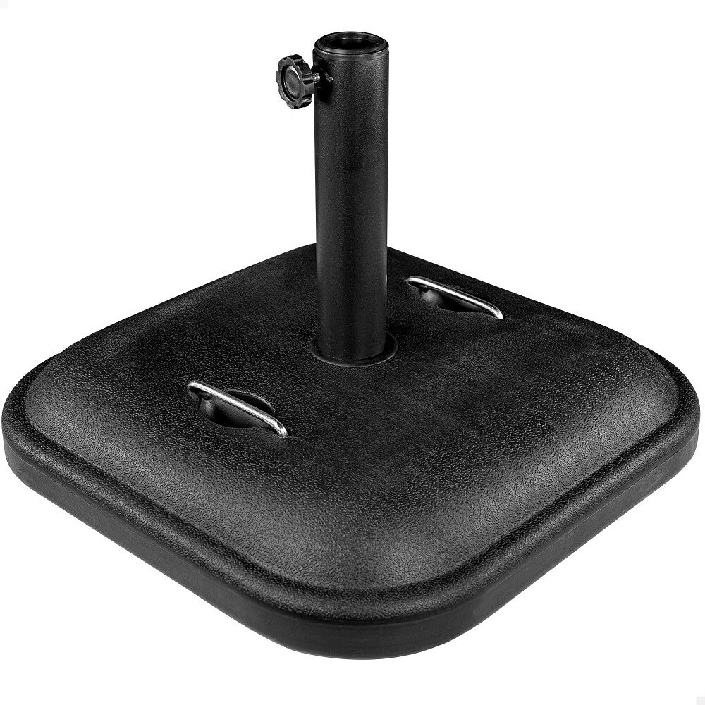 Base cuadrada para sombrilla ø38/48 mm color negro aktive