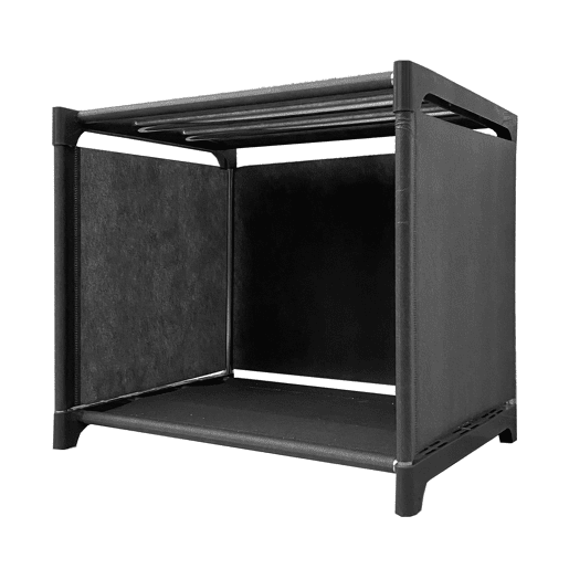 Prateleira de Organização 2 Pisos PVC e Tecido Nyana Home 31x41x29 cm