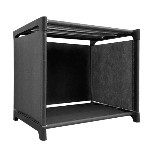 Prateleira de Organização 2 Pisos PVC e Tecido Nyana Home 31x41x29 cm
