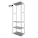 Armario Vestidor Static Nyana Home 3 baldas, 1 barra superior 55 Armario Vestidor Static Nyana Home 3 baldas, 1 barra superior 55 Blanco