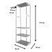Armario Vestidor Static Nyana Home 3 baldas, 1 barra superior 55 Armario Vestidor Static Nyana Home 3 baldas, 1 barra superior 55 Blanco