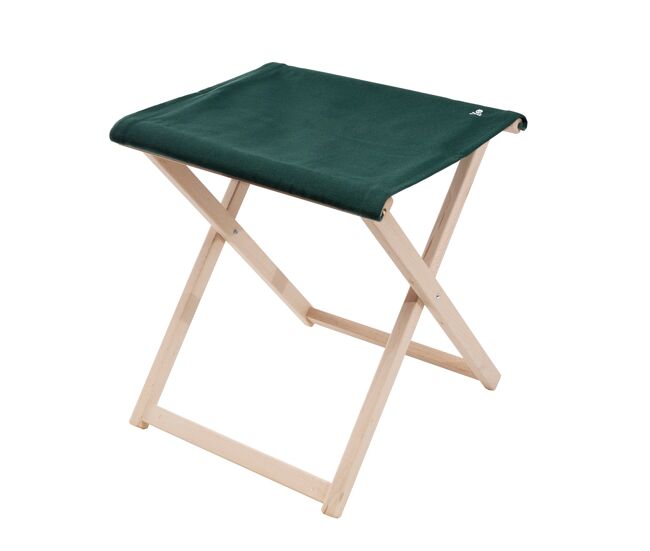 Taburete director plegable fabricada en madera de haya estructura sin barniz de primera calidad , lona color verde oscuro scalpers