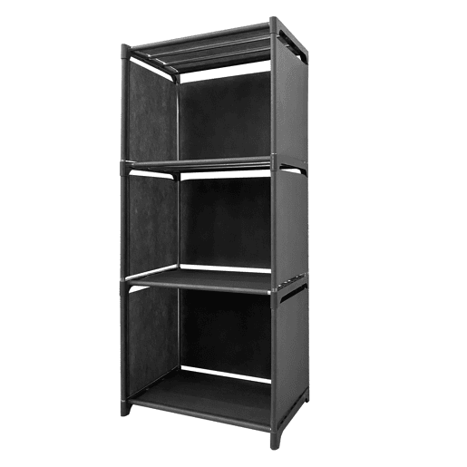 Prateleira de Organização 4 Pisos PVC e Tecido Nyana Home 93x41x29 cm